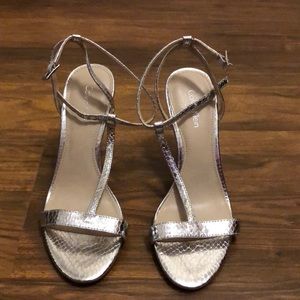 Calvin Klein silver heels